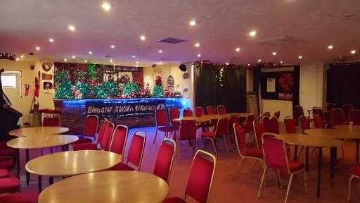 Main bar area of Andover New Street Football Club.